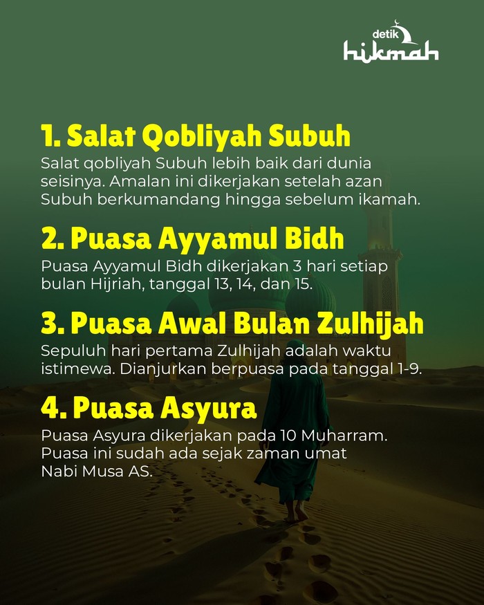 Infografis amalan yang tidak pernah ditinggalkan Rasulullah SAW.