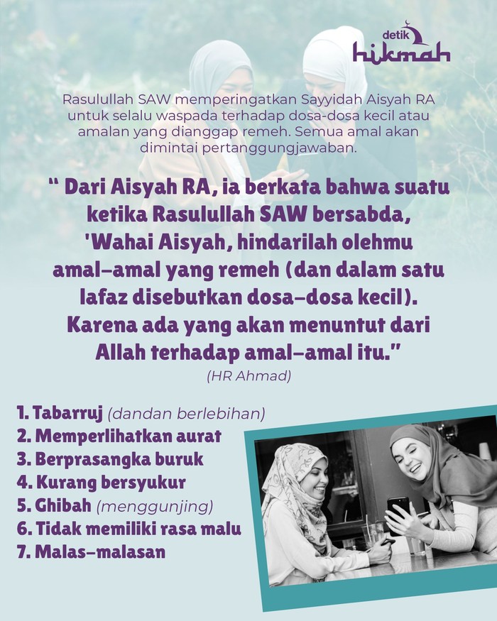 Infografis dosa yang sering tak disadari muslimah