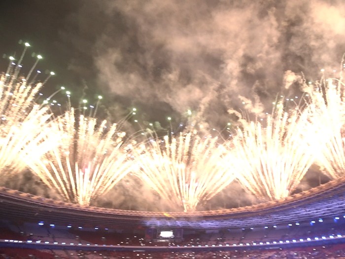 Fireworks di opening FIFA ASEAN Cup 2026