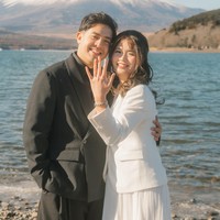 Foto: Momen Romantis Jerome Polin Lamar Kekasih, Disaksikan Gunung Fuji