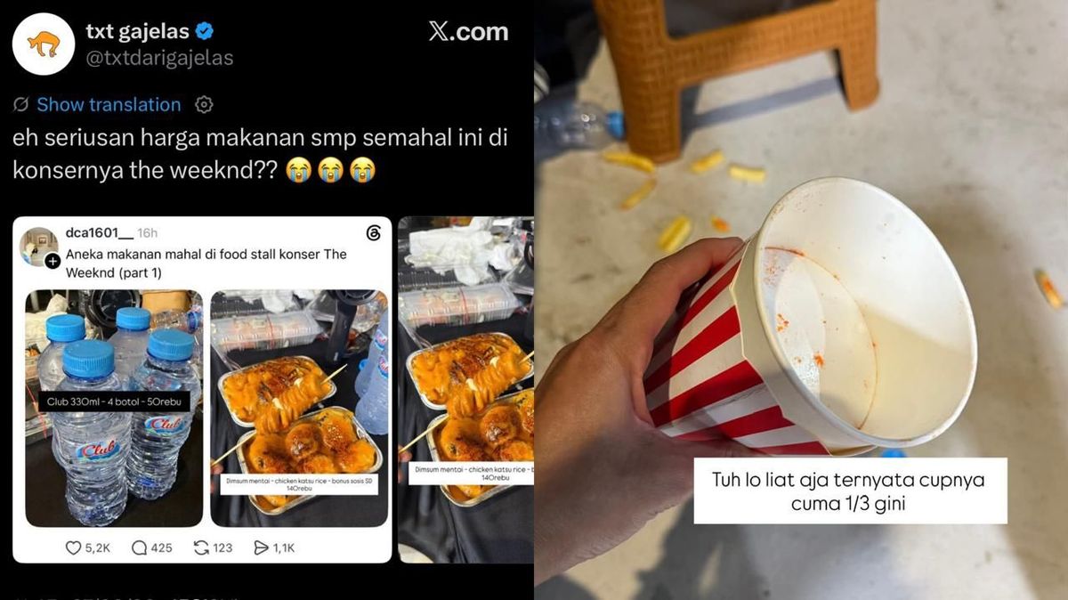 Heboh Makanan di Konser The Weeknd Jakarta Mahal, Segini Harganya!
