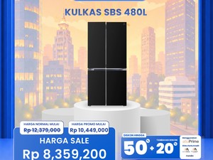 Ada Diskon Gede Kulkas Side by Side Polytron di Transmart Full Day Sale