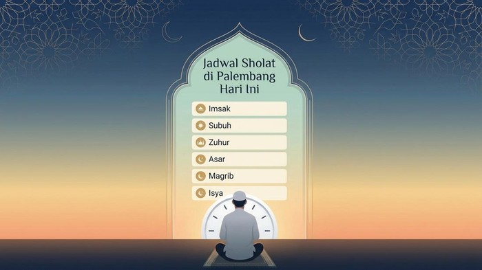 Ilustrasi jadwal sholat Palembang