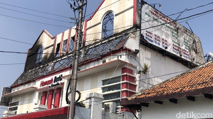 Penampakan Hamzah Batik di Malioboro, Kota Jogja, usai kebakaran pada Senin (28/9/2026) dini hari.