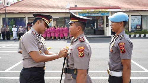 Sejumlah perwira Polres Karangasem dimutasi, Senin (28/9/2026).  (foto: dok. Polres Karangasem)