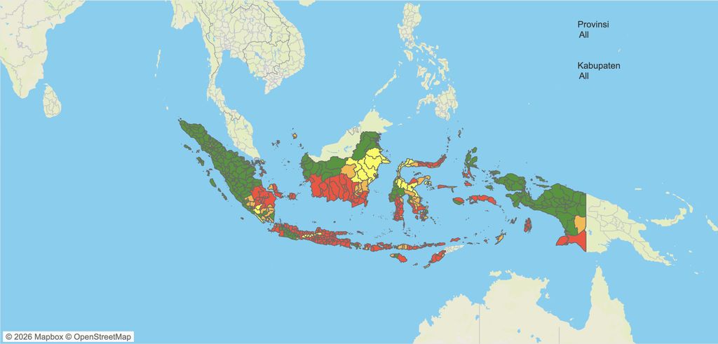 PETA PERINGATAN DINI KEKERINGAN METEOROLOGIS BERLAKU DASARIAN III SEPTEMBER 2026