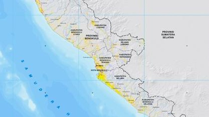 Peta potensi bencana banjir dan longsor di Bengkulu