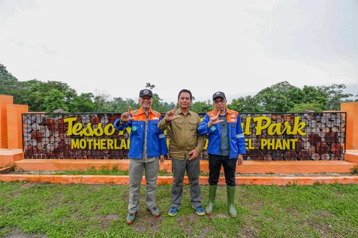 Tim PT BSP saat meninjau lokasi di TN Tesso Nilo