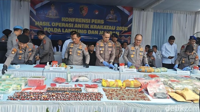 Rilis pengungkapan narkoba di Lampung