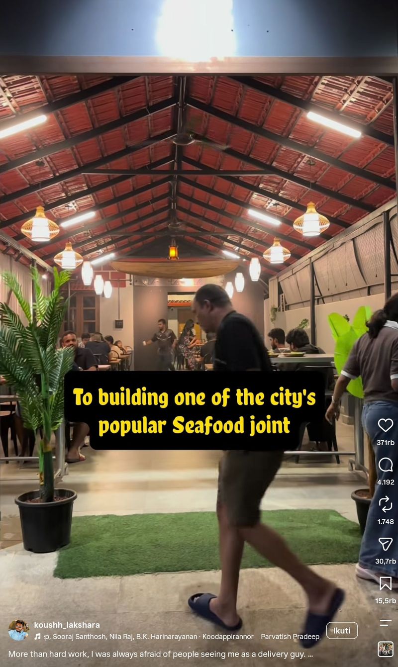 Sempat Malu Jadi Pengantar Makanan, Pria Ini Sekarang Jadi Pemilik Resto Seafood
