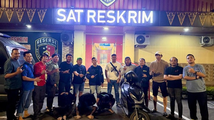 Tim Ranmor Satreskrim Polrestabes Palembang berhasil ciduk tiga pelaku curanmor yang meresahkan
