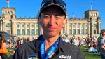 Anak Dono Finis Maraton di Berlin Pakai Baju Polo Warkop DKI, Indro Bangga
