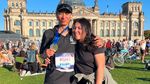 Anak Dono Finis Maraton di Berlin Pakai Baju Polo Warkop DKI, Indro Bangga