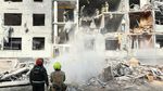 Apartemen di Kharkiv Rusak Parah Dihantam Rudal Rusia
