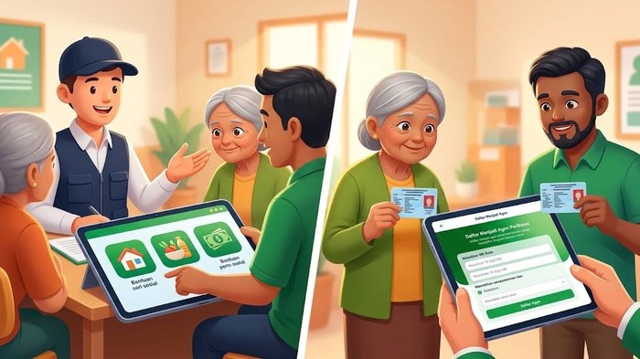 Ilustrasi daftar menjadi Agen Perlinsos.