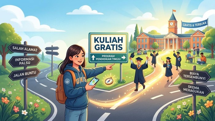Ilustrasi kuliah gratis