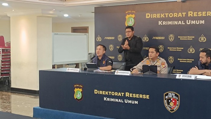 Konferensi pers di Polda Metro Jaya (Rizky/detikcom)