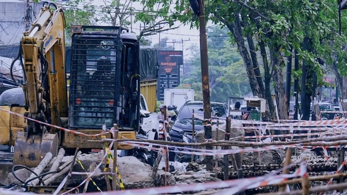Perbaikan drainase di Pekanbaru. (Foto: Istimewa)