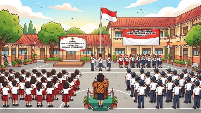 Ilusrasi Upacara Hari Kesaktian Pancasila 2026