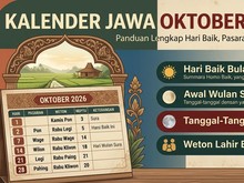 Kalender Jawa Kamis Wage 29 Oktober 2026: Rezeki Lumintu