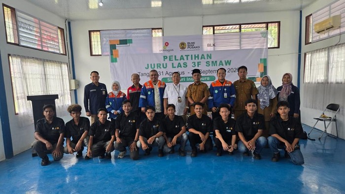Pelatihan Juru Las 3F SMAW yang digelar PT Bumi Siak Pusako (BSP) bekerja sama dengan SKK Migas Sumbagut dan Balai Latihan Kerja (BLK) Kabupaten Siak.. (Dok Istimewa)