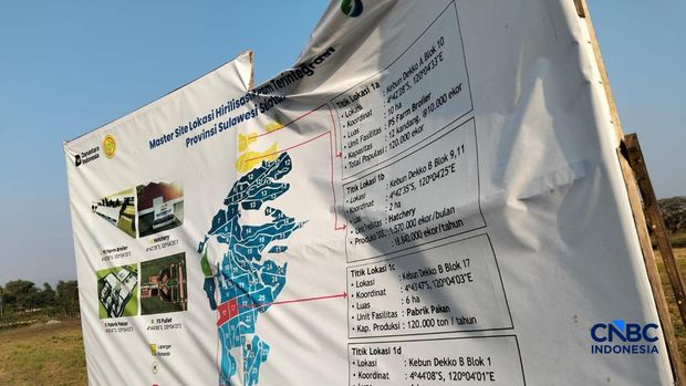 Peta lokasi hilirasi produk pangan di Bone, Sulawesi Selatan, Rabu (30/9/2026). Peta lokasi hilirasi produk pangan di Bone, Sulawesi Selatan, Rabu (30/9/2026). (CNBC Indonesia/Suhendra)