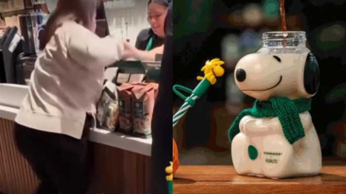 Demi tumbler Snoopy, wanita bikin rusuh di coffee shop