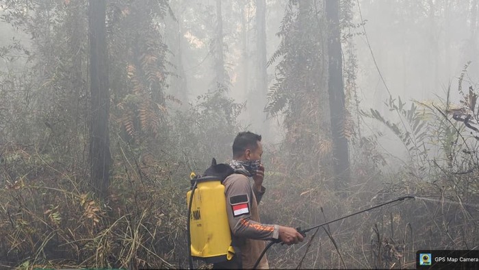 Upaya pemadaman karhutla di TN Way Kambas Lampung
