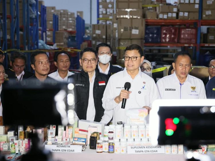 Penampakan Gudang Skincare-Suplemen Ilegal di Tangerang Temuan BPOM, Nilainya Capai Rp 25 M!