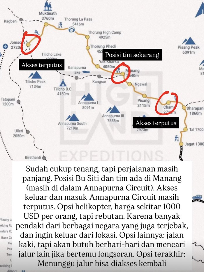 Istri Fiersa Besari cari jalan eluar hindari longsor dan banjir di Nepal.