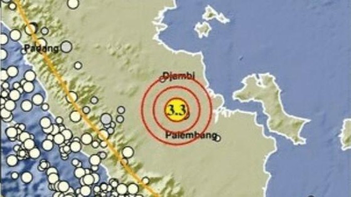 Gempa yang terjadi di Musi Banyuasin