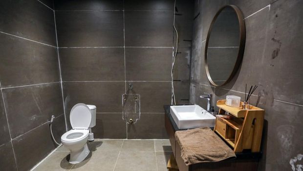 INDONESIA-PRISON-CORRUPTION A well-appointed restroom is seen in one of the
