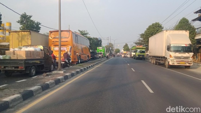 Jalan Jogja-Solo, Kalitirto, Berbah, Sleman, arah ke Jogja ditutup sementara, Kamis (1/10/2026).