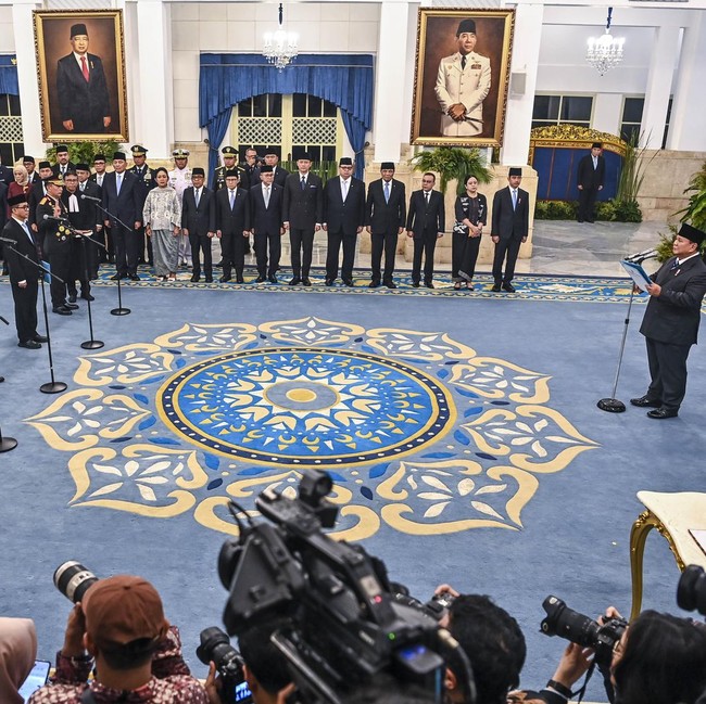 Kabinet Merah Putih Berubah, Sejumlah Menteri dan Pejabat Dilantik