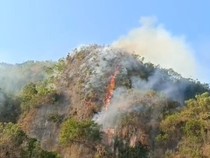 Kebakaran di Gunung Karst Lesang Pangkep 2 Hari Belum Padam