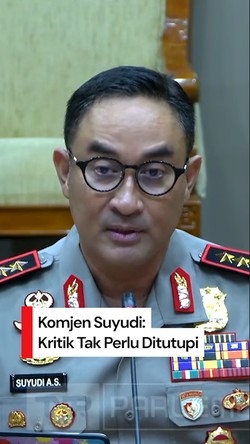 Video Komjen Suyudi: Kritik Publik Jadi Peringatan Dini Polri