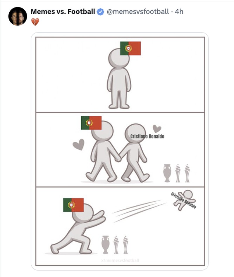 Meme Ronaldo Usai Cabut dari Timnas Portugal