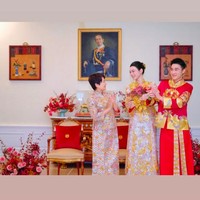 Resepsi ini dilakukan setelah Ming Xi disebut resmi terlibat dalam operasi bisnis keluarga setelah diangkat menjadi direktur untuk beberapa perusahaan milik ibu mertuanya, miliarder Leong On Kei. Foto: Instagram @mingxi11