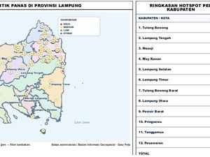 Titik Panas di Lampung Kembali Bertambah