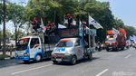 Buruh FSPMI Mulai Berdatangan di Titik Kumpul Jalan Ahmad Yani Surabaya
