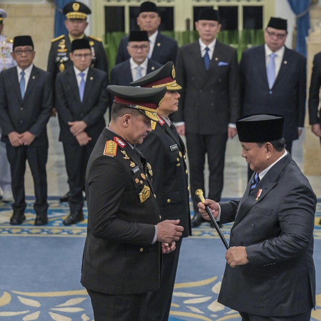 Tongkat Komando Berganti, Prabowo Lantik Kapolri dan Wakapolri Baru