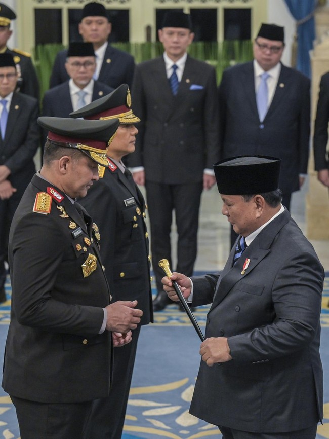 Tongkat Komando Berganti, Prabowo Lantik Kapolri dan Wakapolri Baru