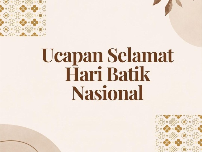 Ucapan Selamat Hari Batik Nasional 2026