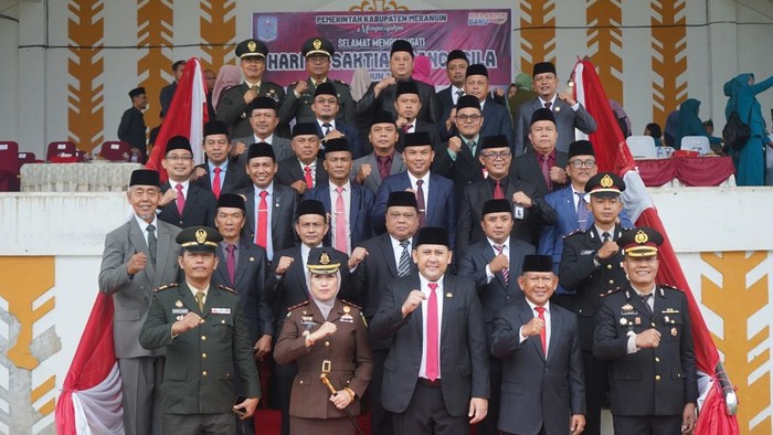 Bupati Merangin dan forkopimda usai upacara Hari Kesaktian Pancasila