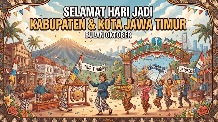Hari Jadi Kabupaten dan Kota Jawa Timur di Bulan Oktober.
