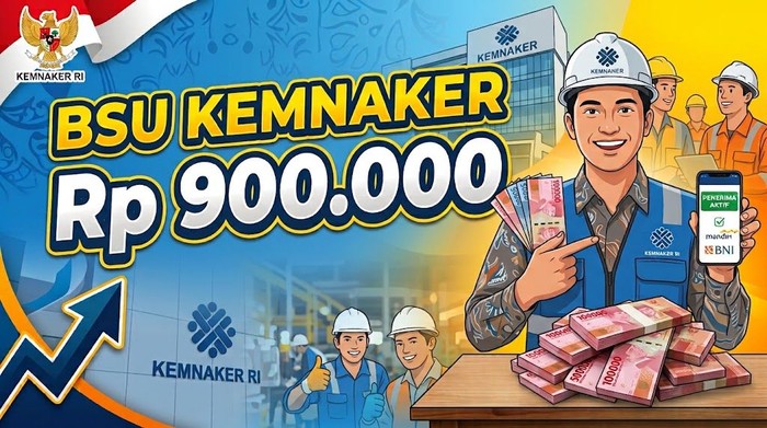 Ilustrasi BSU Kemnaker Rp 900.000.