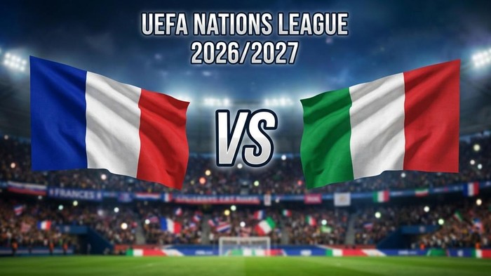 Ilustrasi Prancis vs Italia