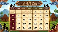 Kalender Jawa 23 Oktober 2026, Hari Ini Weton Jumat Pon