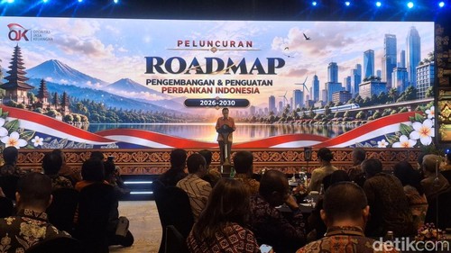 Kepala Eksekutif Pengawas Perbankan OJK, Dian Ediana Rae, dalam peluncuran Roadmap Pengembangan dan Penguatan Perbankan Indonesia (RP3I) 2026-2030 di Kuta, Badung, Bali, Jumat (2/10/2026).