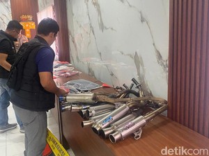 Polres Karangasem Tindak 1.282 Pelanggaran Lantas, Sita 81 Knalpot Brong